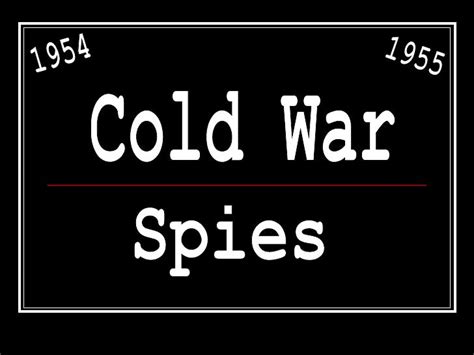 Cold War Spies