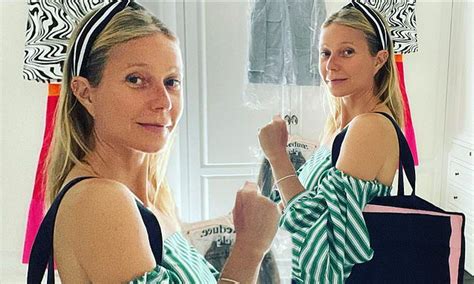gwyneth paltrow 48 looks youthful as she goes makeup free daily mail online