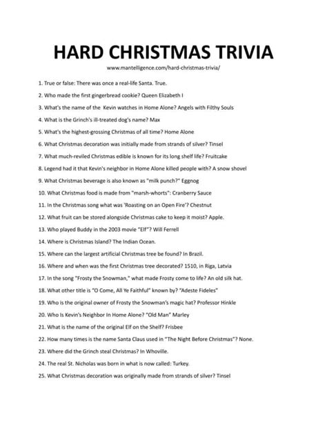 15 Hard Christmas Trivia To Know To Keep Your Christmas Party Exciting