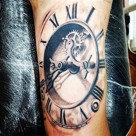 A bold design that sits in a hand. Clock tattoo, time peace | Clock tattoo, Watch tattoos ...