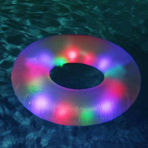 Inflatable Led Illuminated Pool Tube Multi Color Jumbo Poolcandy