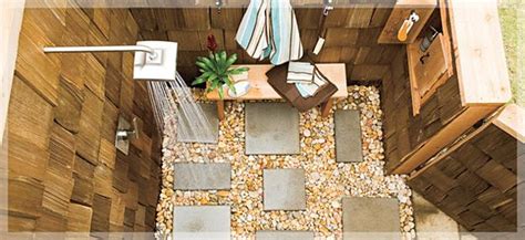 30 Outdoor Shower Design Ideas Showing Beautiful Tiled And Stone Walls