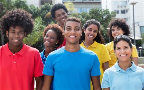 Large Group Of Attractive Multiethnic Young Adults Stock Image Image