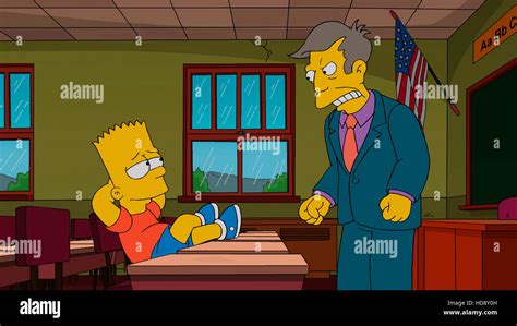 The Simpsons L R Bart Simpson Principal Seymour Skinner In Treehouse Of Horror Xxv Season