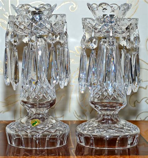 Pair Of Vintage Waterford Crystal Candleabra With Bobeches And Etsy