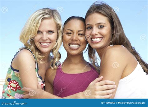 Group Of Three Female Friends Having Fun Together Stock Image Image 11502863