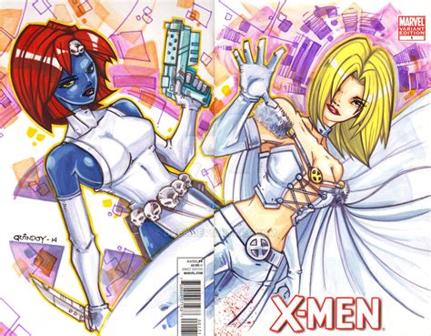 Emma Frost And Mystique By Dve On DeviantArt