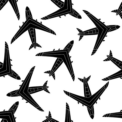 Airplane Vector Pattern Abstract Aeroplane Background Illustration