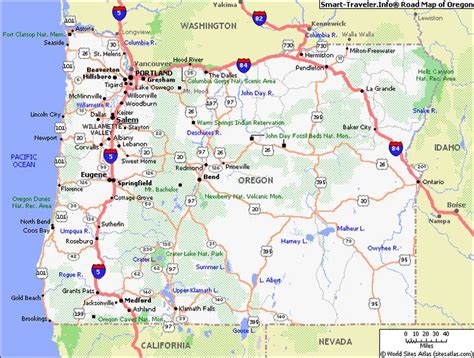 Map Of Oregon Click Now For City Maps Road Trip Planner Oregon