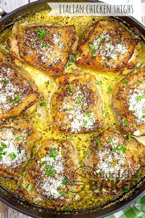 To keep things simple, these recipes use a single sheet pan and can be paired with a side salad for an easy meal. Italian Chicken Thighs - The Midnight Baker