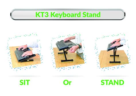 Kt3 Ergonomic Adjustable Height And Negative Tilt Computer Keyboard And