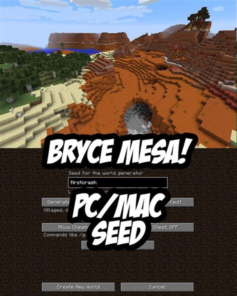 @prosay not by number he isn't. Beautiful Bryce Mesa Spawn Seed | Minecraft seed, Cool ...