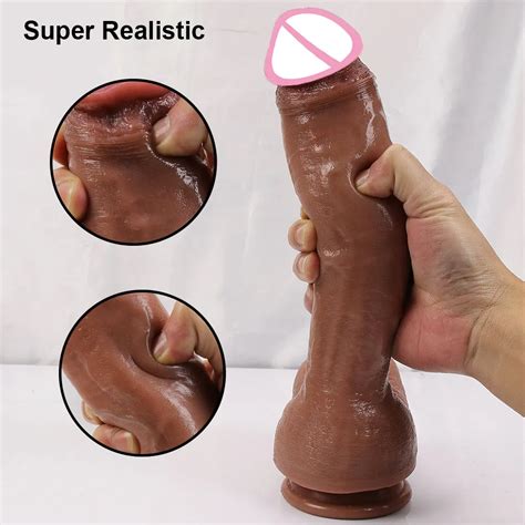 Huge Penis Giant Phallus Long Soft Silicone Dildo