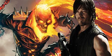 Norman Reedus As Mcu Ghost Rider Walking Dead Showrunner Wants To See It