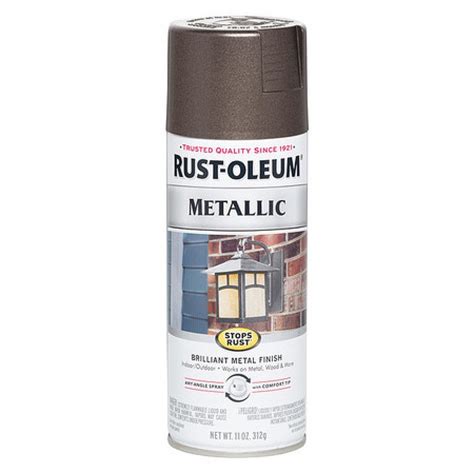 Rust Oleum 7272830 Metallic Spray Paint Dark Bronze Metallic 11 Oz