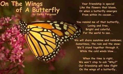 on the wings of a butterfly friendship quote butterfly friend friendship quote friend quote poem