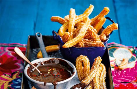 Round Off A Mexican Feast With These Tasty Churros Served With A