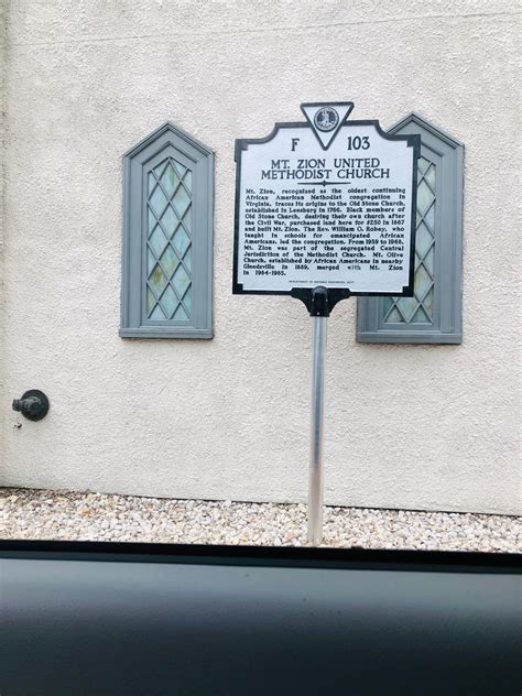 Historic Sign Mt Zion Methodist Church Leesburg Virginia Paul