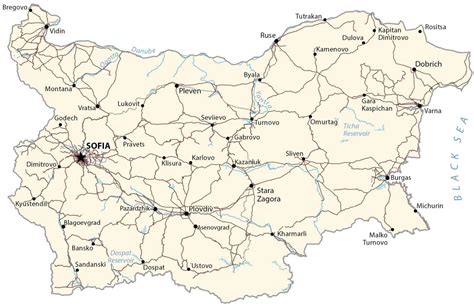 Bulgaria Map Cities And Roads Gis Geography