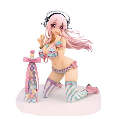 Anime Figures Sexy Girl Sonico Super Sonico With Macaron Tower 18cm Pvc Action Figure Toys