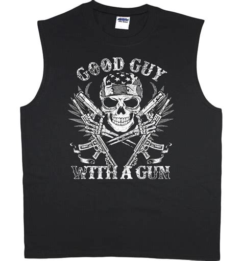 Mens Sleeveless T Shirt Muscle Tee Funny T Shirts Men 2nd Amendment Biker Skull Ebay