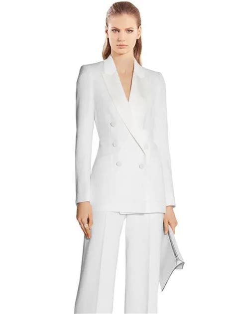 white women business pantsuits 2 piece formal professional elegant pantsuits office uniform