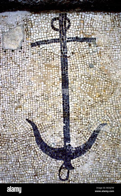 Christian Symbols Anchor Anchor As Symbol Of Christ Mosaic In Floor In
