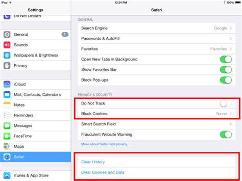 You have now successfully enabled cookies on the iphone. Put Your iPad Browser in Private Mode | Web history, Ipad ...