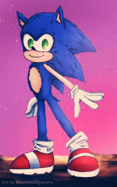 Sonic Drawing Based On A Screenshot Of The New Series Rsonicthehedgehog