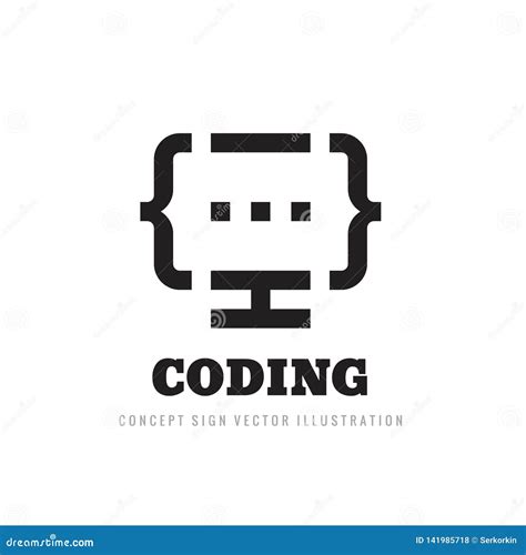 Programming Coding Vector Business Logo Template Vector Illustration