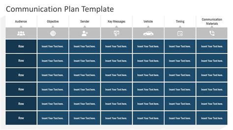 Powerpoint Communication Plan Table Slidemodel