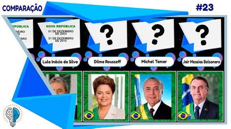 Todos Os Presidentes Do Brasil Comparação 23 Youtube
