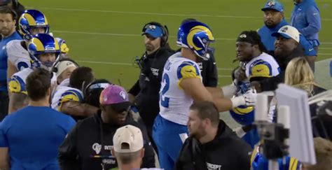 rams teammates had to be separated after getting into sideline altercation during mnf vs 49ers