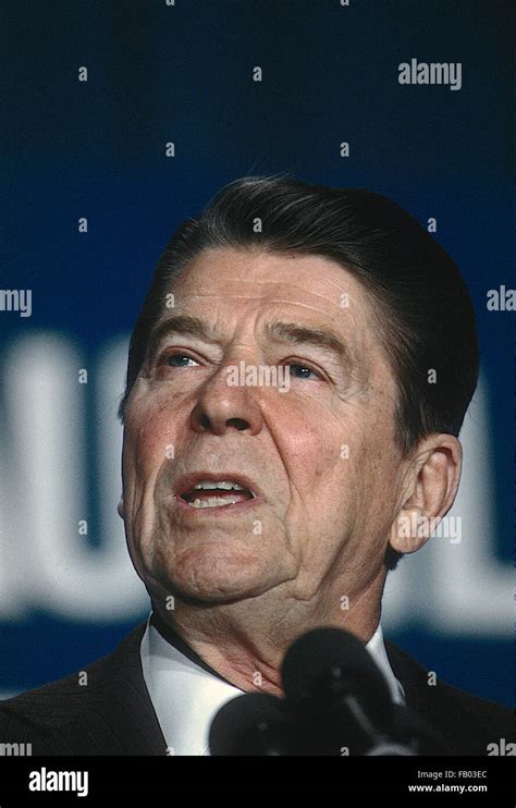 Washington Dc Usa February 1984 President Ronald Reagan Portrait