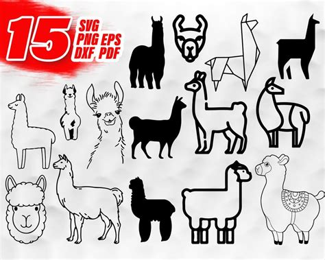 llama svg, animals, Llama cricut, Llama silhouette, Llama vector, Lama
