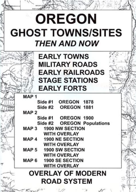 Oregon Ghost Towns 6 Map Set Then And Now By Northwest Distributors