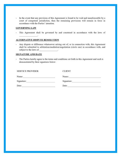 Free Service Contract Template