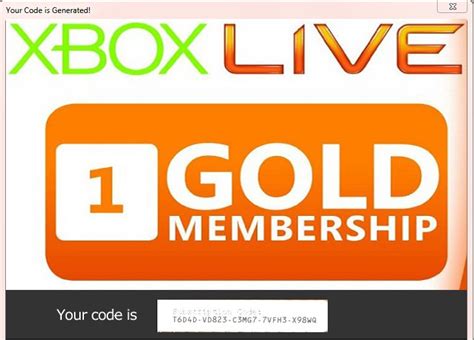 Xbox Live Gold Generator Unlimited Codes 12 Month Xbox Live Gold