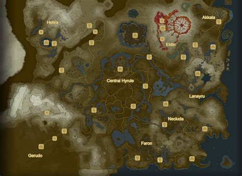 Zelda Breath Of Wild Printable Map