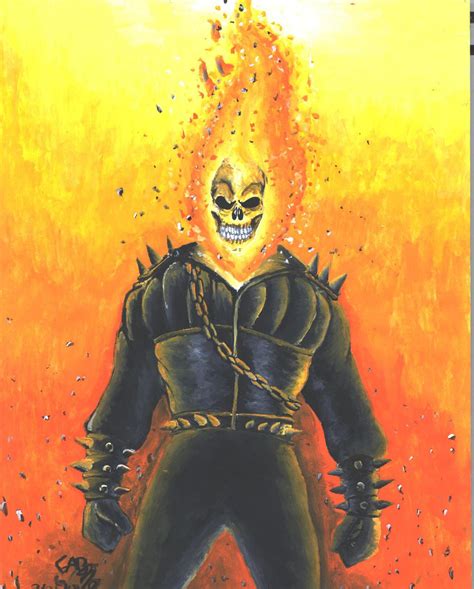 Johnny Blaze Ghost Rider By Atrafeathers On Deviantart