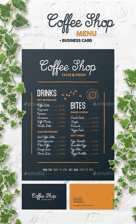 Coffee Shop Menu Coffee Shop Menu Coffee Shop Menu Board Cafe Menu