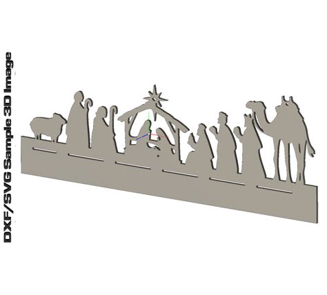 Christmas Nativity Scene Dxf Design