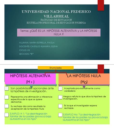 Hipótesis Nula Y Alterna Marin Estrella Paola Pdf