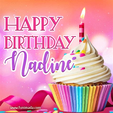 Happy Birthday Nadine Lovely Animated 