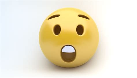 Emoji Surprised 3d Asset Cgtrader
