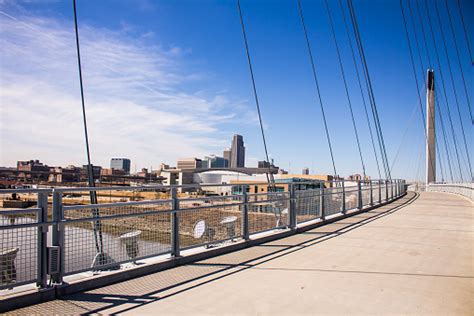 Downtown Omaha On The Bridge Stock Photo Download Image Now Omaha