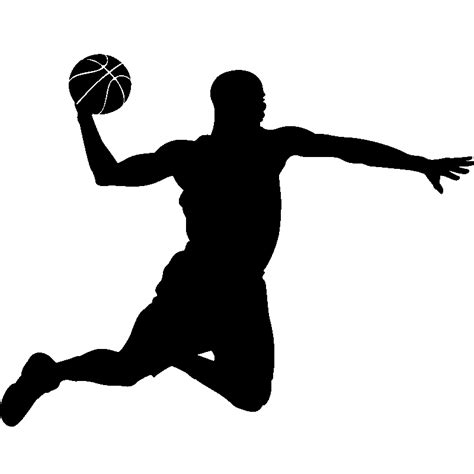 Basketball Player Slam Dunk Silhouette Basketball Png Download 800