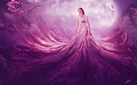 hd wallpaper pink fantasy girl high quality wallpaper pink color purple wallpaper flare