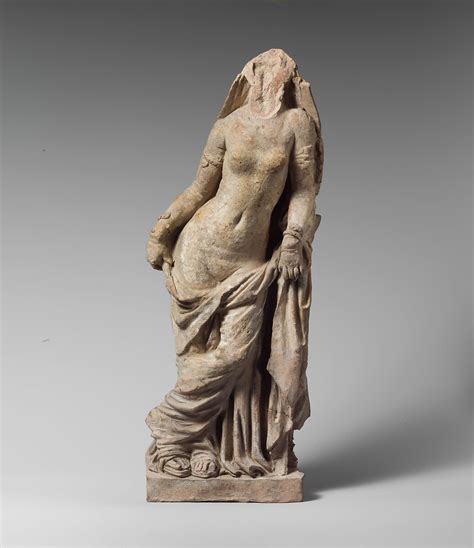 Terracotta Statuette Of A Veiled Woman Greek South Italian