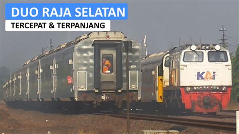 Dua Raja Selatan Bertemu Kereta Argo Wilis Jayakarta Panjang Di Stasiun Sepanjang Youtube